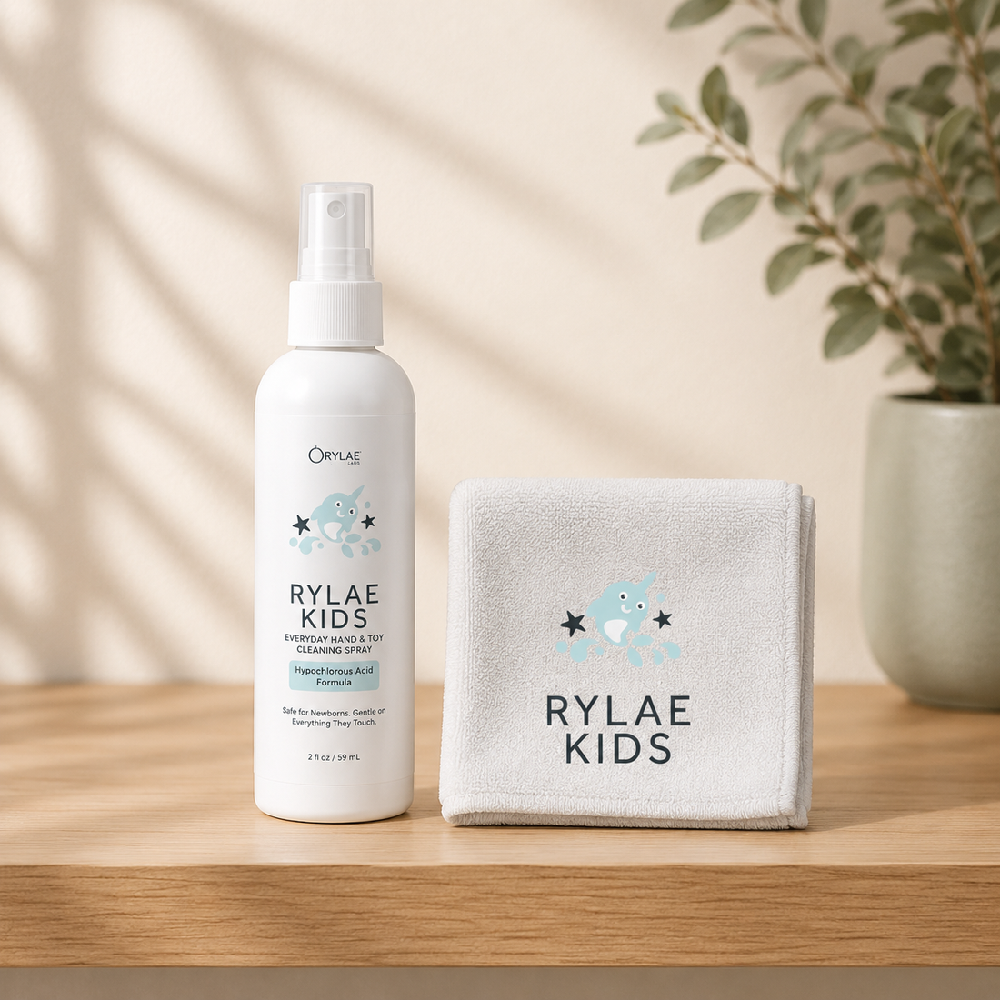 Rylae Kids Microfiber Cloth | Soft Reusable Cleaning Cloth for Families