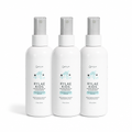 Three Rylae Kids 2oz HOCl cleaning spray bottles on white background